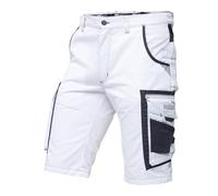 PUMA Workwear Precision X pantalónes Cortos de Trabajo para Hombre, Muchos Bolsillos & Secciones reforzadas, para Comercio, producción y construcción, Blanco/Gris, Tamaño 50