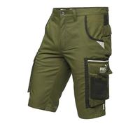 PUMA Workwear Precision X pantalónes Cortos de Trabajo para Hombre, Muchos Bolsillos & Secciones reforzadas, para Comercio, producción y construcción, Verde/Negro, Tamaño 50