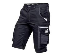 PUMA Workwear Precision X pantalónes Cortos de Trabajo para Hombre, Muchos Bolsillos & Secciones reforzadas, para Comercio, producción y construcción, Negro/Gris, Tamaño 44