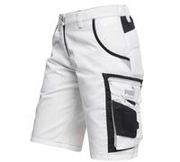 PUMA Workwear Precision X pantalónes Cortos de Trabajo para Mujer, Muchos Bolsillos & Secciones reforzadas, para Comercio, producción y construcción, Blanco/Gris, Tamaño 48
