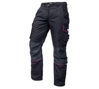 PUMA Workwear Precision X pantalónes de Trabajo para Mujer, Muchos Bolsillos & Secciones reforzadas, para Comercio, producción y construcción, Negro/Rosa, Tamaño 36