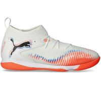 Puma - Zapatilla de fútbol sala Future 8 Match It + Mid Niño, Unisex, White-Black-Glowing Red, 3 UK