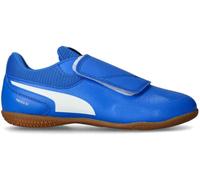 Puma - Zapatilla de fútbol sala Truco III Velcro Niño, Unisex, Ultra Blue-White-Speed Blue, 13