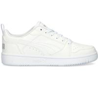 Puma - Zapatilla Rebound V6 Low Niño, Unisex, White-Cool Light Gray, 5 UK