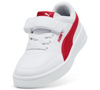 PUMA Zapatillas Court Classic Clean para niños, Calzado, Blanco/Rojo, 34.5 34.5