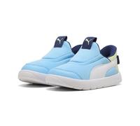PUMA Zapatillas Courtflex v3 SLIPTECH™ Infantiles 21, Vibrant Blue White Apple Spritz Green