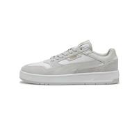 PUMA Zapatillas de Ante Court Classic Unisex 45, White Glacial Gray Gold