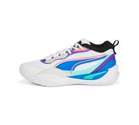 PUMA Zapatillas de Baloncesto para Adultos Playmaker Pro Blanco, Gimnasia Unisex White Team Violet, 45 EU