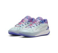 PUMA Zapatillas de Baloncesto Stewie 4 Prism Mujer 45, White Light Aqua Blue