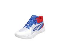 PUMA Zapatillas de baloncesto unisex para adultos, White Mountain Blue For All Time Red, 39 EU