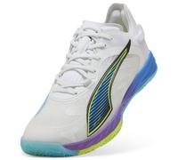 PUMA Zapatillas de balonmano Accelerate NITROâ¢ SQD 4 Game On unisex, Calzado, Blanco, 42.5 42.5