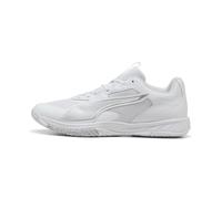 PUMA Tenis Unisex Accelerate Pro 4 para Interiores, Color Blanco y Plateado, Talla 36, Puma Blanco Puma Plata, 39 EU