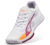 PUMA Accelerate Turbo W+ 4, Zapato de Tribunal Interior Mujer, White Berry Lilac Crush Heat Fire, 37.5 EU