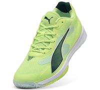 PUMA Tenis Unisex Accelerate Turbo 4Indoor Court, Fizzy Light Green Terrain Puma White Puma Silver, 44 EU