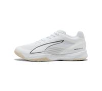 Puma Tenis Unisex Accelerate Turbo 5 para Interiores, Color Blanco, Negro y Gris sedado, Talla 46