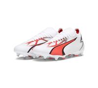 PUMA Zapatillas de fútbol Ultra Match Mxsg para hombre, Puma Blanco Puma Black Fire Orchid, 40.5 EU