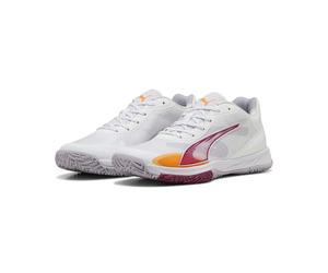 PUMA Zapatillas de Interior Accelerate Turbo W+ 4 para Mujer, Puma White Berry Lilac Crush Heat Fire, 38.5 EU