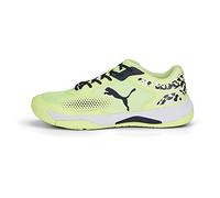 PUMA Zapatillas de Padel para Adultos Solarcourt RCT Amarillo Hombre, Zapatos de Tenis Unisex, Fast Yellow Navy White, 42.5 EU