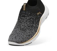 PUMA Zapatillas de running Softride Remi de punto sin cordones para mujer, Calzado, Negro/Dorado/Cool Dark Gris, 35.5 35.5