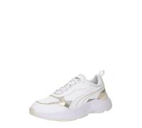 PUMA Mujer Cassia Metallic Shine Sneakers, White Gold Silver Vapor Gray, 37 EU