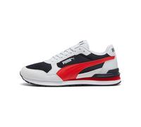 PUMA Zapatillas deportivas, blanco/negro/rojo, diseño clásico con logotipo lateral, gris, 45 EU