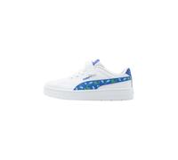 PUMA Court Classic Clean Dino AC+ PS - Zapatillas Deportivas, Blanco/Zafiro Real-Fruta Verde, Talla 1 UK Niño, Puma Blanco Royal Sapphire Green Fruit, 33 EU