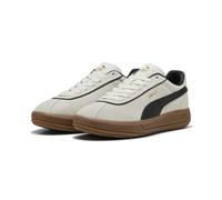 PUMA Zapatillas deportivas para mujer Club Klassika SD, Blanco cálido y negro dorado, 41 EU