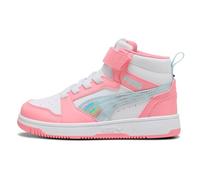 PUMA Zapatillas deportivas para niña Rebound V6 Mid Space Belle Ac+ PS, Sea Glass Pinkscape White Blue Pink, 31 EU