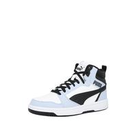 Puma Rebound V6 Mid JR - Zapatillas Deportivas, Color Blanco-Nieve Azul montaña, Negro, Talla 5, Puma Blanco Snow Mountain Azul Puma Negro, 5 UK