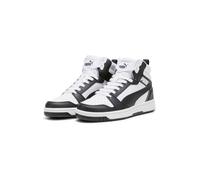 Puma Zapatillas Rebound V6 Mid Jr Unisex infantil Puma White/Puma Black/Shadow Gray 35.5 EU