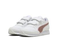 PUMA Zapatillas deportivas ST Runner v4 Glitter para niña, White Copper Rose Mauve Metallic Pink, 32 EU