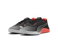 PUMA Zapatillas Fuse 4.0 para adultos, Black White Glowing Red Gray Echo, 39 EU