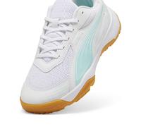 PUMA Zapatillas juveniles para deportes de interior Solarflash III, Calzado, Blanco/Electric Peppermint, 37.5 37.5
