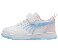 PUMA Zapatillas para niña Rebound V6 Lo Jelly Heaven AC+ PS, Color Blanco, Azul Brillante, Rosa Brillante, Puma Blanco Azul Brillante Rosa Brillante, 1.5 UK Child