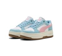 PUMA Zapatillas Rebound Femme Low Suede Mujer 40, White Pinkscape Aqua Pink Blue