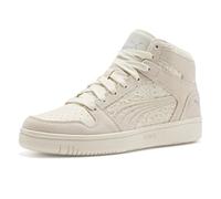 Puma Zapatillas Rebound Layup Luster Mid para mujer, Blanco cálido-puma plateado, 8.5