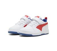 PUMA Zapatillas Rebound V6 Lo Niños 34.5, White Fierce Red Clyde Royal Blue