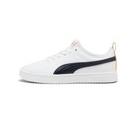 PUMA Zapatillas Rickie unisex para jóvenes, PUMA White-New Navy-Dark Poppy, 35.5 EU