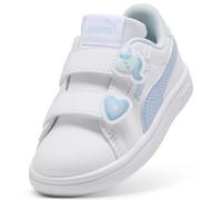 PUMA Zapatillas Smash 3.0 Badges Infantiles 21, White Haute Tropic Blue