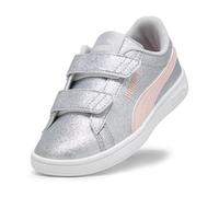 PUMA Zapatillas Smash 3.0 Glitz Glam para niños, Calzado, Gris, 28.5 28.5