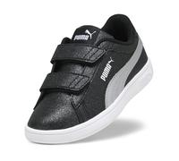PUMA Zapatillas Smash 3.0 Glitz Glam para niños, Calzado, Negro/Silver/Blanco, 35 35