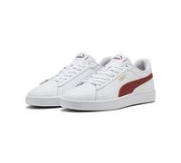 PUMA Zapatillas Smash 3.0 L 40, White Bordeaux Red