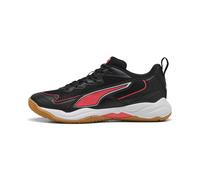 Puma SOLARFLASH 4 - Tenis Unisex para Interiores, Color Negro, Rojo y Blanco, Talla 7
