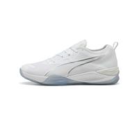 PUMA Eliminate Nitro 4, Zapato de Tribunal Interior Unisex Adulto, Blanco Plata, 39 EU
