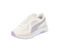 Puma Zapato casual Cruise Rider Nu Satin WnsCasual para mujer, Blanco-prístino, 4 UK