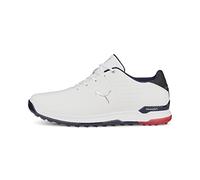 PUMA Zapatos de Golf Proadapt Alphacat de Cuero para Hombre, Puma Blanco Puma Navy for All Time Red, 46 EU