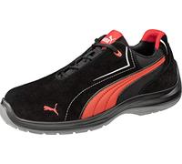 PUMA Zapatos de seguridad Safety Touring Black Suede Low S3 ESD SRC, con puntera de fibra de vidrio, antideslizantes, sin metal, unisex, color Negro, talla 38 EU