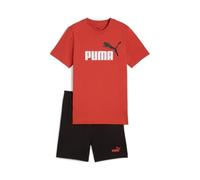 PUMA ESS 2 COLOR No. 1 Logo Tee and Shorts Set B, Abiti lavorati a maglia Niños, Red Fire,