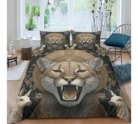 Pumas Sudamericanos, Alpacas 3D Juego De Cama De Microfibra, Funda Nórdica Estampada con Fundas De Almohada para Y Adultos Y Adolescentes Double（200x200cm）
