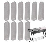 Pumice Stone Cleaner - Pool Pumice Set with 10 Heavy-Duty Non-Scratch Abrasive Blocks, Cleaning Tool for Shower Tile Bathtub Seam Grout Oven Glass, Bathroom Accessory, Exfoliant Rack for Home Cleaning